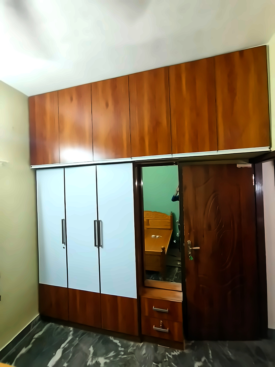 Dual-Tone Bedroom Wardrobe & Dressing Unit